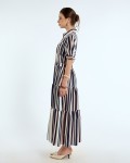 SIXDO Chiffon Flared Dress for Women